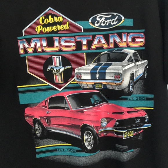 Oversized car t shirt FORD Mustang Cobra Powered L - Picture 2 of 6